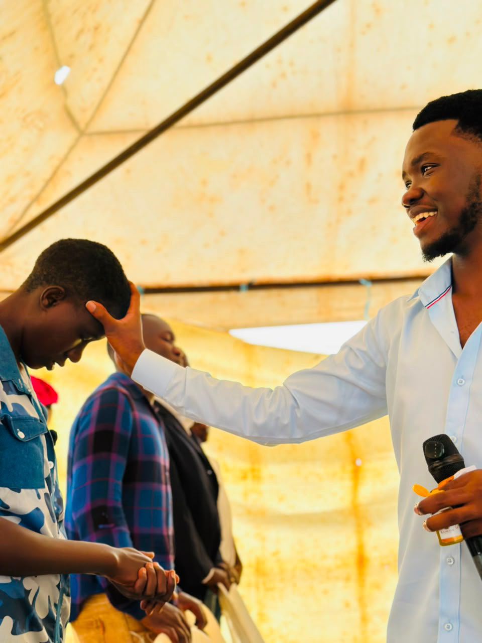 Prophet Abbey ministering under the anointing