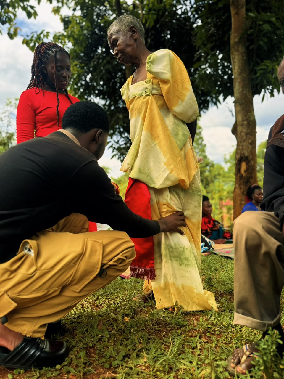 Prophet Abbey ministering to an elder mother